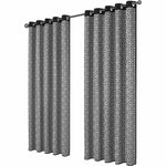 OLIVIA ROCCO Milano Geometric Blackout Curtains Thermal Insulated Eyelet Pair Pencil Pleat