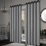 OLIVIA ROCCO Milano Geometric Blackout Curtains Thermal Insulated Eyelet Pair Pencil Pleat