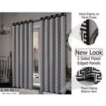 OLIVIA ROCCO Milano Geometric Blackout Curtains Thermal Insulated Eyelet Pair Pencil Pleat