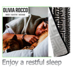 OLIVIA ROCCO Milano Geometric Blackout Curtains Thermal Insulated Eyelet Pair Pencil Pleat