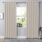 OLIVIA ROCCO Blackout Thermal Eyelet Curtains Natural colour Energy Efficient Ring Top