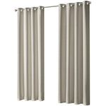 OLIVIA ROCCO Blackout Thermal Eyelet Curtains Natural colour Energy Efficient Ring Top
