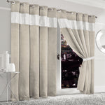OLIVIA ROCCO Diamante Natural Blackout Eyelet Curtains With Tie Backs Thermal Ring Top