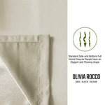 OLIVIA ROCCO Diamante Natural Blackout Eyelet Curtains With Tie Backs Thermal Ring Top