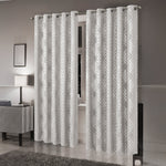 OLIVIA ROCCO Geometric Sparkle Blackout Curtains Natural Thermal Insulated Eyelet Ring Top
