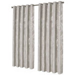 OLIVIA ROCCO Leaf Natural Sparkle Blackout Curtains Super Soft Thermal Insulated Eyelet
