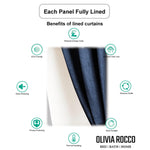 OLIVIA ROCCO Luxe Geo Velvet Eyelet Curtains Teal Thermal Insulated Soundproof Ready Made Hotel-Style Pair