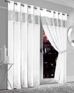 OLIVIA ROCCO Diamante Blackout Curtains With Glitz Detailing Eyelet Ring Top Sold As Pair