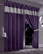 OLIVIA ROCCO Diamante Blackout Curtains With Glitz Detailing Eyelet Ring Top Sold As Pair