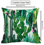 OLIVIA ROCCO Cactus Outdoor Waterproof Cushion Covers 43 x 43 cm Garden Patio for Sofa and Bedroom Styling