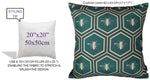OLIVIA ROCCO Emerald Bees Waterproof Cushion Covers 43 x 43 cm Reversible Breathable