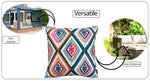 OLIVIA ROCCO Vibrant Meze Outdoor Waterproof Cushion Covers 43 x 43 cm Garden Patio