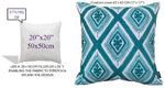 OLIVIA ROCCO Meze Teal Waterproof Cushion Covers 43 x 43 cm Reversible Breathable Indoor
