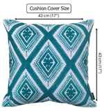 OLIVIA ROCCO Meze Teal Waterproof Cushion Covers 43 x 43 cm Reversible Breathable Indoor