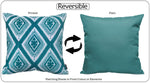 OLIVIA ROCCO Meze Teal Waterproof Cushion Covers 43 x 43 cm Reversible Breathable Indoor