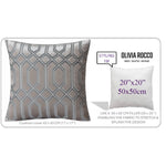 OLIVIA ROCCO Luxe Geo Velvet Cushion Covers 2 Pack Champagne Geometric Decorative