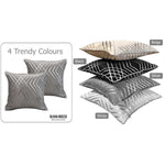 OLIVIA ROCCO Geo Sparkle Geometric Silver Cushion Covers 2 Pack For Sofa Bedroom Refresh Sofa Accent