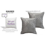 OLIVIA ROCCO Geo Sparkle Geometric Silver Cushion Covers 2 Pack For Sofa Bedroom Refresh Sofa Accent