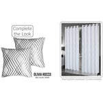 OLIVIA ROCCO Geo Sparkle Cushion Covers 2 Pack Geo White Decorative Pillow Cases For Sofa