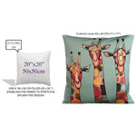 OLIVIA ROCCO Giraffe Waterproof Cushion Covers 43x43 Cm Reversible Breathable Indoor