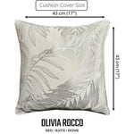 OLIVIA ROCCO Leaf Sparkle Cushion Covers 2 Pack Leaf Natural Modern Decorative Throw