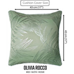 OLIVIA ROCCO Leaf Sparkle 2 Pack Cushion Covers Leaf Sage Green Modern Decorative Throw