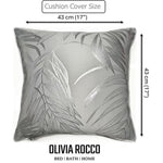 OLIVIA ROCCO Leaf Sparkle 2 Pack Cushion Covers Leaf Silver Modern Decorative Throw