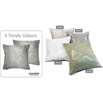 OLIVIA ROCCO Leaf Sparkle 2 Pack Cushion Covers Leaf Silver Modern Decorative Throw