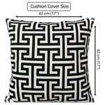 OLIVIA ROCCO Milano Black Waterproof Cushion Covers 43x43 cm Reversible Breathable