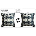 OLIVIA ROCCO Milano Black 2 Pack Scatter Cushion Covers Soft Touch with Hidden Zipper