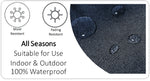 OLIVIA ROCCO Jardin Silver Waterproof Cushion Covers 17x17 Inch Indoor Outdoor Hotel-Style Sofa or Bed Accent