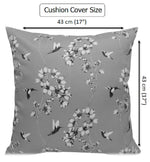 OLIVIA ROCCO Jardin Silver Waterproof Cushion Covers 17x17 Inch Indoor Outdoor Hotel-Style Sofa or Bed Accent