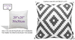 OLIVIA ROCCO Nairobi Charcoal Waterproof Cushion Covers 43 x 43 Cm Reversible Breathable