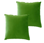 OLIVIA ROCCO Pack Of 2 Ultra-Soft Matte Velvet Cushion Covers 17x17 Inch Charcoal Silver Bedroom Refresh Sofa Accent