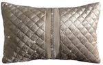 OLIVIA ROCCO Kylie Duvet Set Charcoal Gold Velvet Bedding With Quilted Trim Diamante
