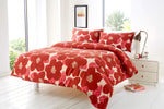 OLIVIA ROCCO Bloomsbury Floral Poppy Cotton Rich King Size Duvet Set With Pillowcases