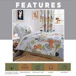 OLIVIA ROCCO Kids Safari Jungle Animal Print Duvet Cover Set With Pillowcase Soft Cosy