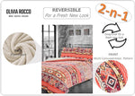 OLIVIA ROCCO Aztec Print Teddy Duvet Set With Reversible Sherpa Fleece Fur Luxurious