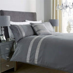 OLIVIA ROCCO Diamante Glitz Cotton Rich Duvet Set With Handwoven Crystal Detailing