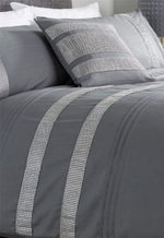 OLIVIA ROCCO Diamante Glitz Cotton Rich Duvet Set With Handwoven Crystal Detailing