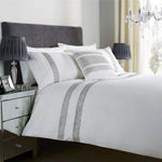 OLIVIA ROCCO Diamante Glitz Cotton Rich Duvet Set With Handwoven Crystal Detailing