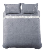 OLIVIA ROCCO Paris Glitz Teddy Fleece Duvet Set Diamante Detailing Super Soft Faux Fur