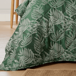 OLIVIA ROCCO Leaf Jacquard Reversible Duvet Cover Sets Grey And Pink Cotton Blend Eco