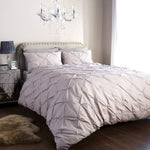 OLIVIA ROCCO Pintuck Duvet Cover Set Cotton Rich Handmade Pinch Pleats OEKO TEX Certified