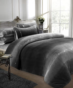 OLIVIA ROCCO Ombre Teddy Fleece Duvet Set With Diamante Detailing Two-Tone Luxury Bedding