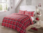 OLIVIA ROCCO Check Pattern Duvet Set Cotton Rich With Pillowcases OEKO-TEX Certified