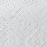 OLIVIA ROCCO Como Tufted Duvet Cover Set With Pillowcases Grey Natural White Easy Care