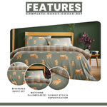 OLIVIA ROCCO Highland Cow Super Soft Flannel Duvet Cover Set With Pillowcases Warm Cosy