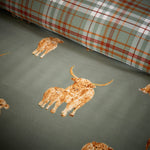 OLIVIA ROCCO Highland Cow Super Soft Flannel Duvet Cover Set With Pillowcases Warm Cosy