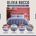OLIVIA ROCCO Taxila Duvet Cover Set Easy Care Reversible Cotton Mix Super Soft for Everyday Luxury Hotel-Style